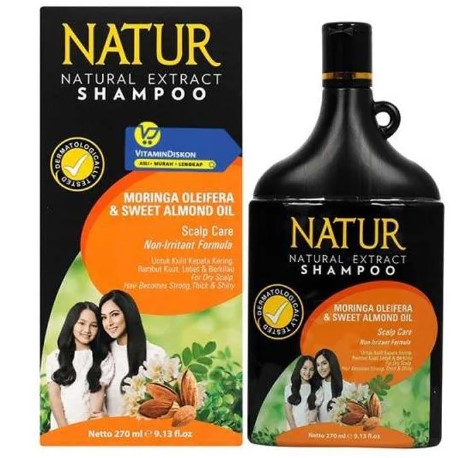 Shampoo Natur Moriga Oleifera & sweet almond oil untuk Rambut Rontok