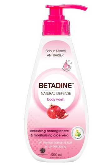 Sabun Betadine Natural Defense Body Wash Antibakteri dan Antiseptik